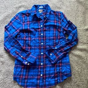J. Crew Boyfit Blue Flannel